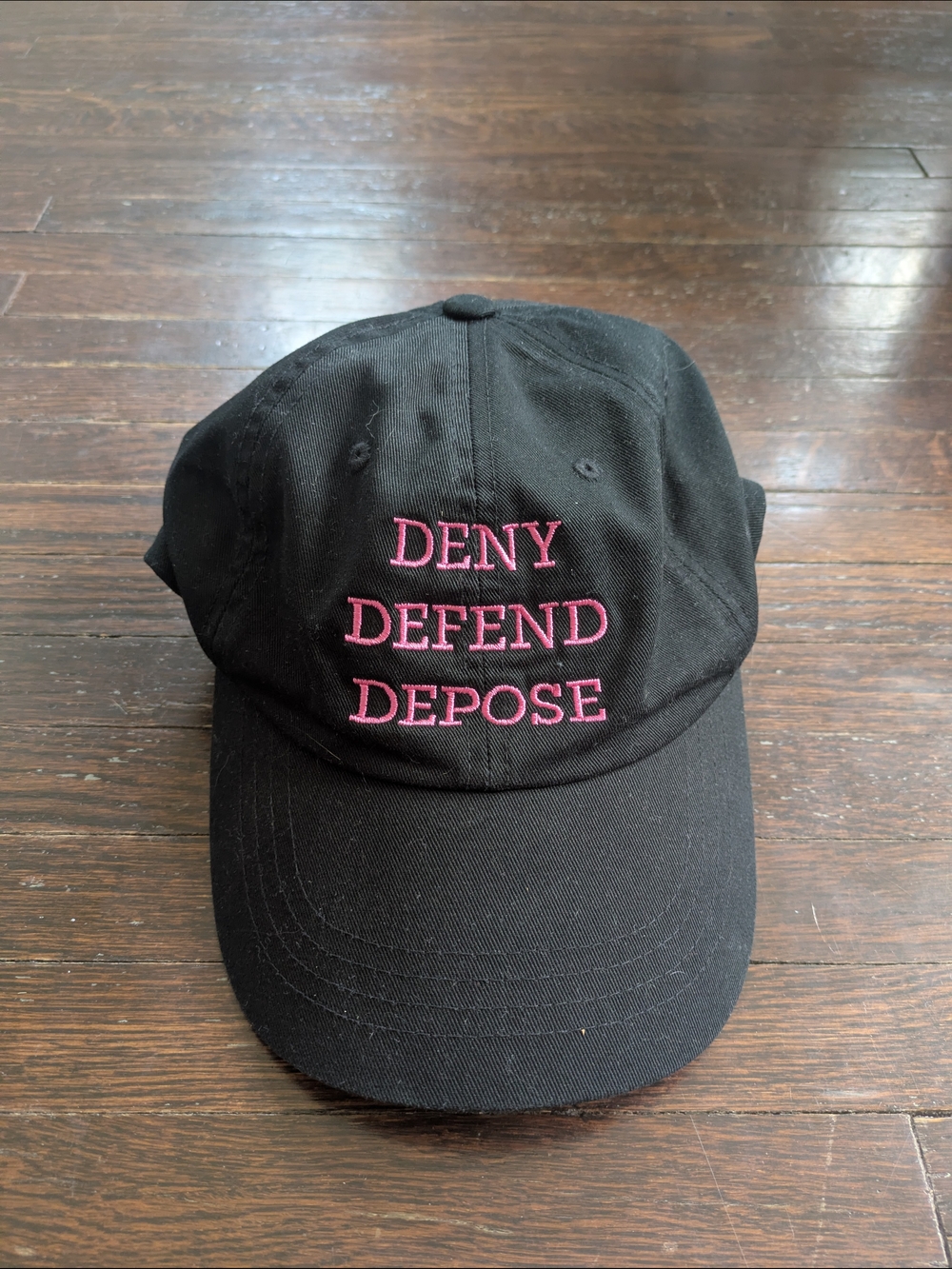 Deny, Defend, Depose Black Baseball Cap